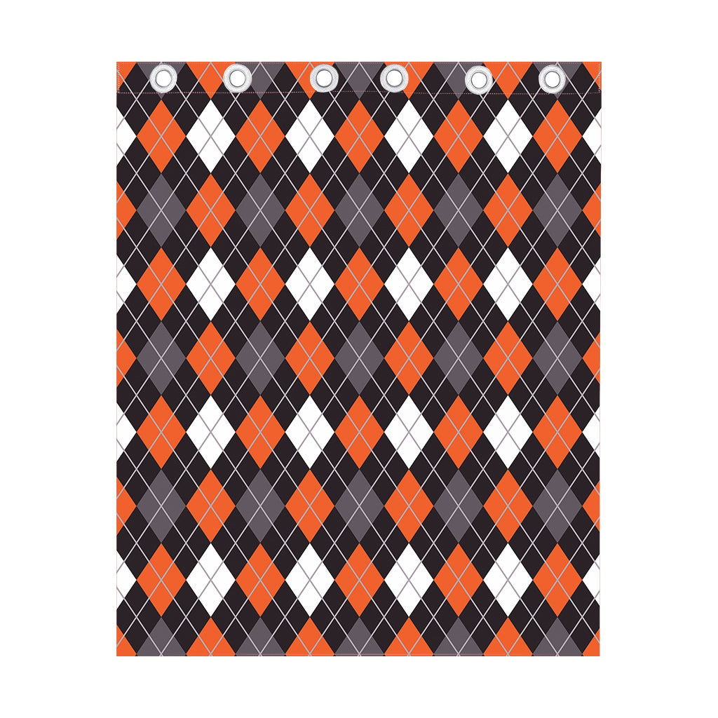 Halloween Argyle Pattern Print Curtain