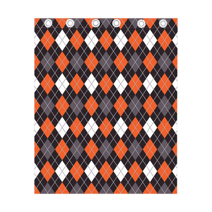 Halloween Argyle Pattern Print Curtain