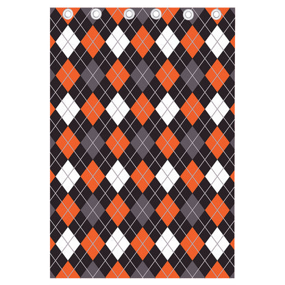 Halloween Argyle Pattern Print Curtain