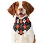 Halloween Argyle Pattern Print Dog Bandana