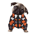 Halloween Argyle Pattern Print Dog Zip Up Jacket