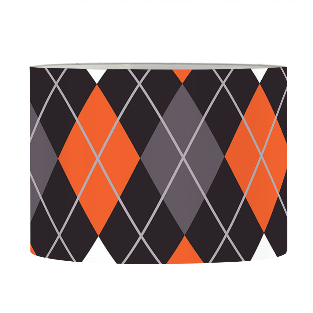 Halloween Argyle Pattern Print Drum Lamp Shade