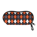 Halloween Argyle Pattern Print Glasses Case