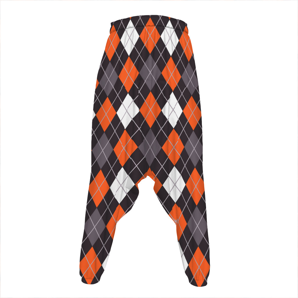 Halloween Argyle Pattern Print Hammer Pants