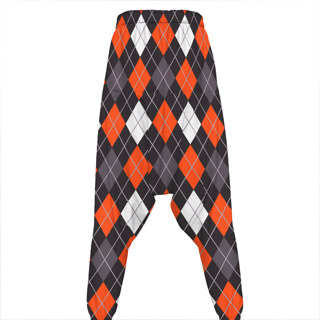 Halloween Argyle Pattern Print Hammer Pants