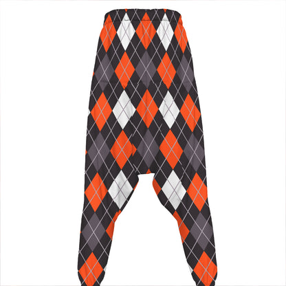 Halloween Argyle Pattern Print Hammer Pants