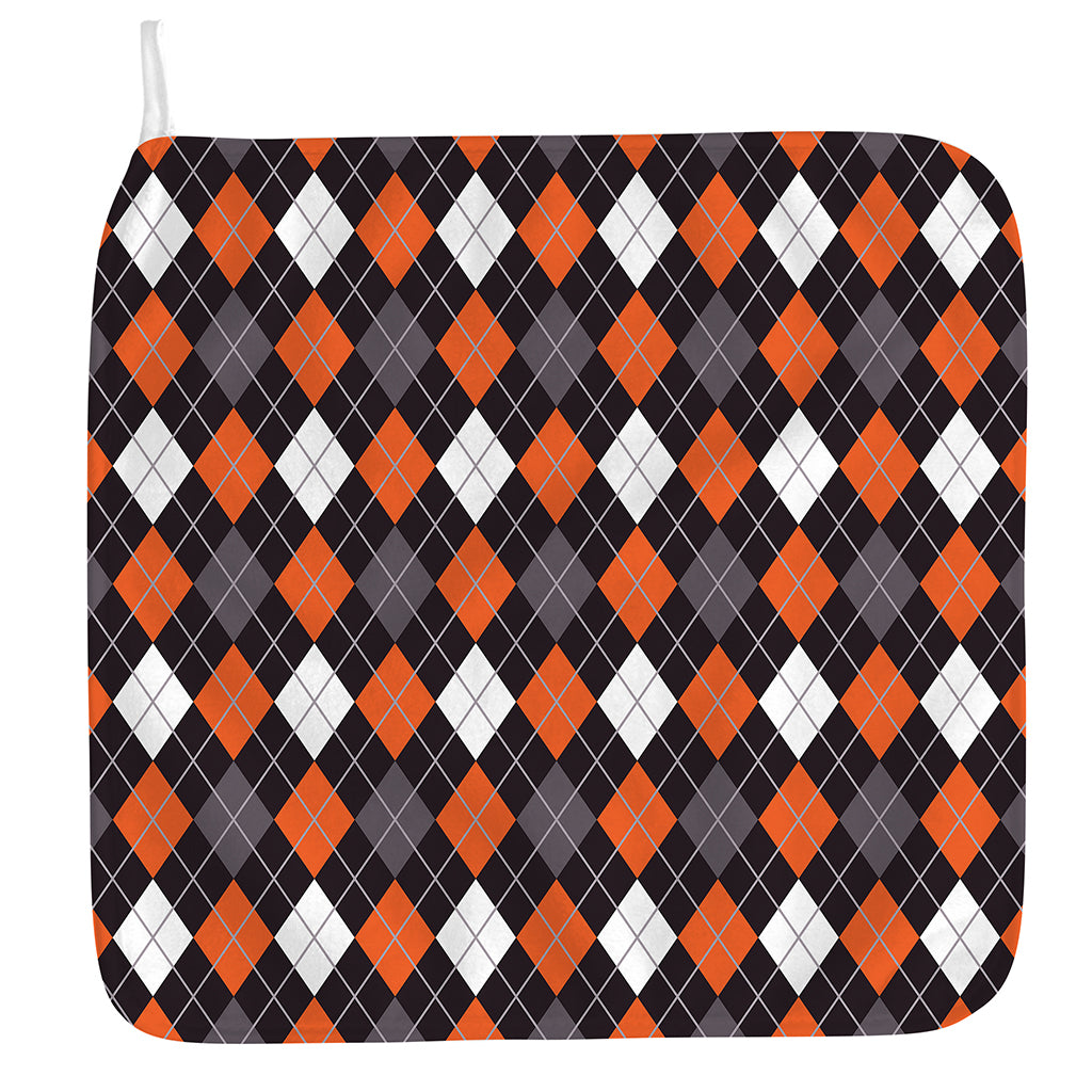 Halloween Argyle Pattern Print Hand Towel