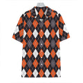 Halloween Argyle Pattern Print Hawaiian Shirt