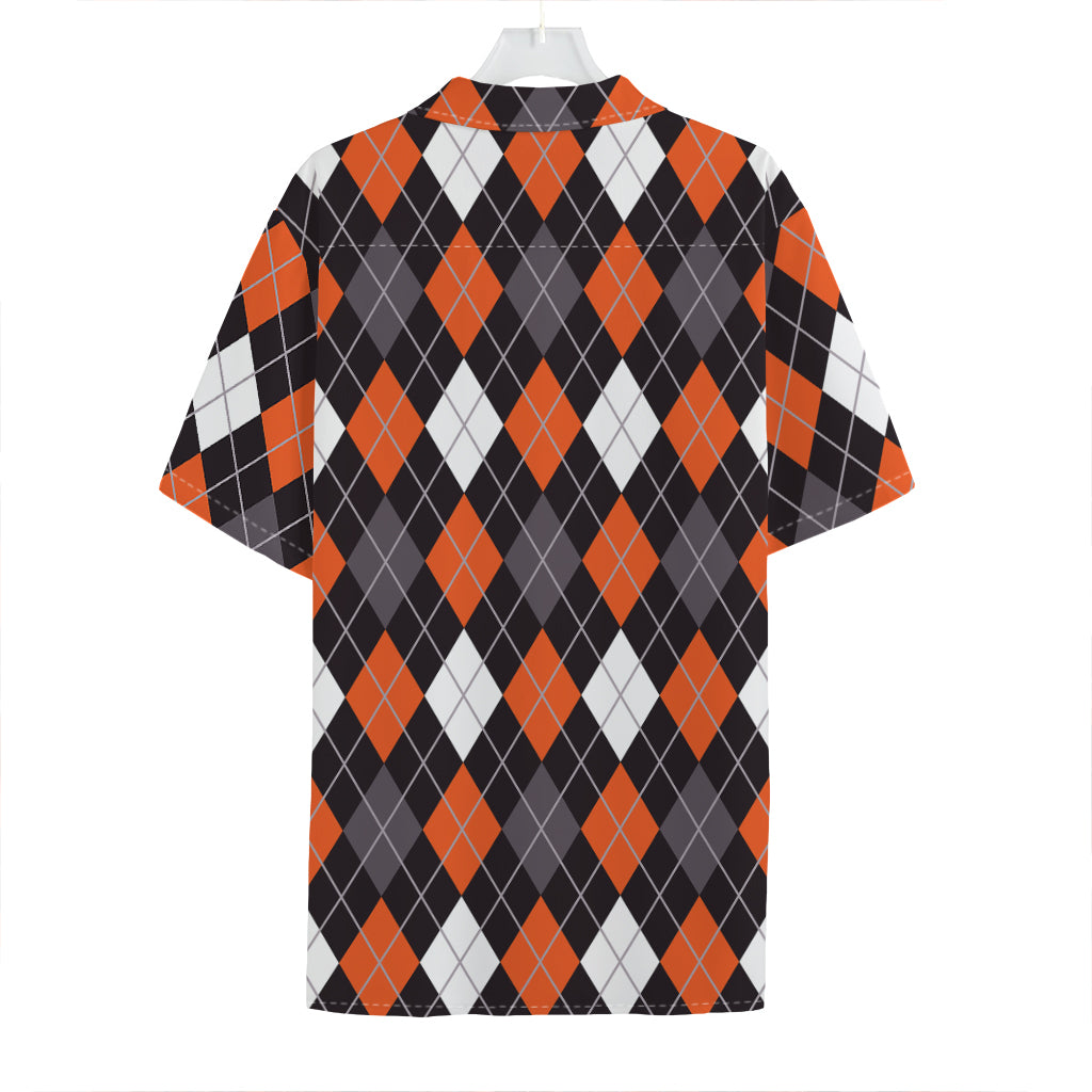 Halloween Argyle Pattern Print Hawaiian Shirt