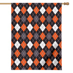 Halloween Argyle Pattern Print House Flag