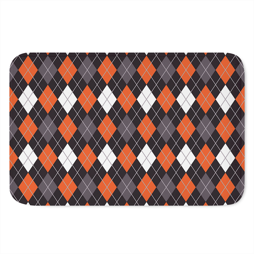 Halloween Argyle Pattern Print Indoor Door Mat