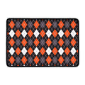 Halloween Argyle Pattern Print Kitchen Mat