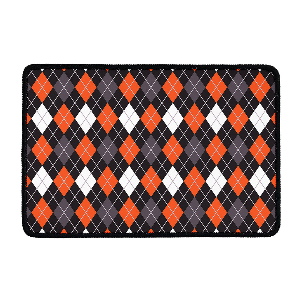 Halloween Argyle Pattern Print Kitchen Mat