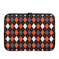 Halloween Argyle Pattern Print Laptop Sleeve