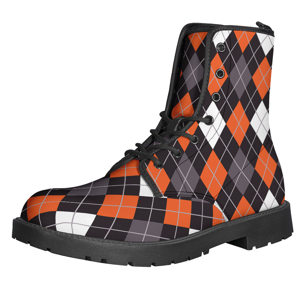 Halloween Argyle Pattern Print Backpack