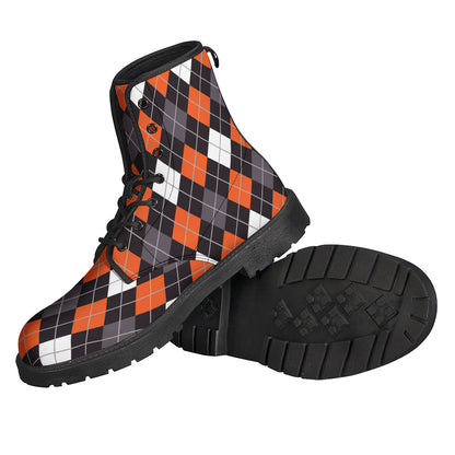 Halloween Argyle Pattern Print Backpack