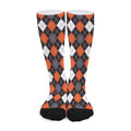 Halloween Argyle Pattern Print Long Socks