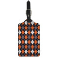 Halloween Argyle Pattern Print Luggage Tag