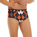 Halloween Argyle Pattern Print Men's Briefs