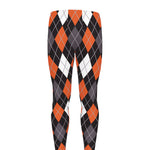 Halloween Argyle Pattern Print Men's leggings