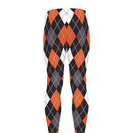 Halloween Argyle Pattern Print Men's leggings