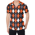 Halloween Argyle Pattern Print Men's Shirt