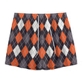 Halloween Argyle Pattern Print Mesh Shorts