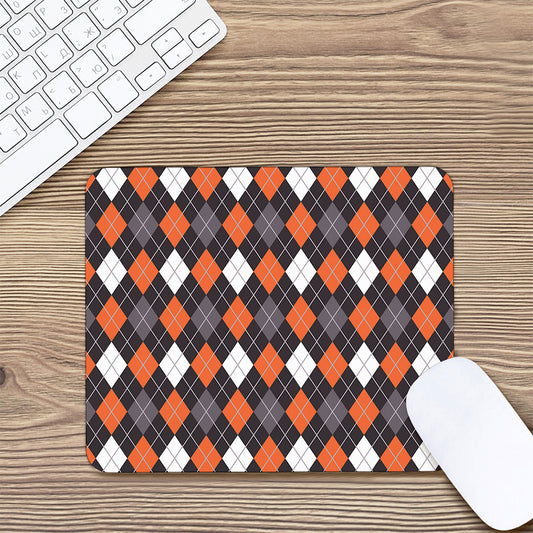 Halloween Argyle Pattern Print Mouse Pad
