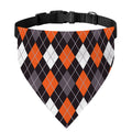 Halloween Argyle Pattern Print Over The Collar Dog Bandana