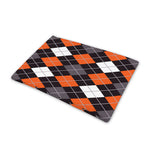 Halloween Argyle Pattern Print Pet Cooling Mat Cover