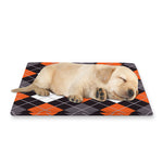 Halloween Argyle Pattern Print Pet Cooling Mat Cover