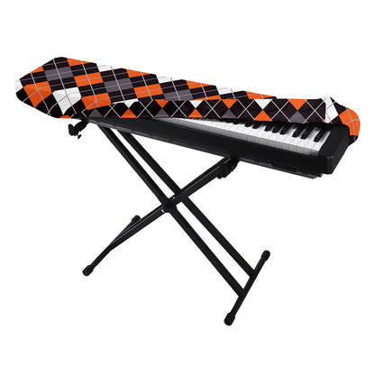 Halloween Argyle Pattern Print Piano Keyboard Cover
