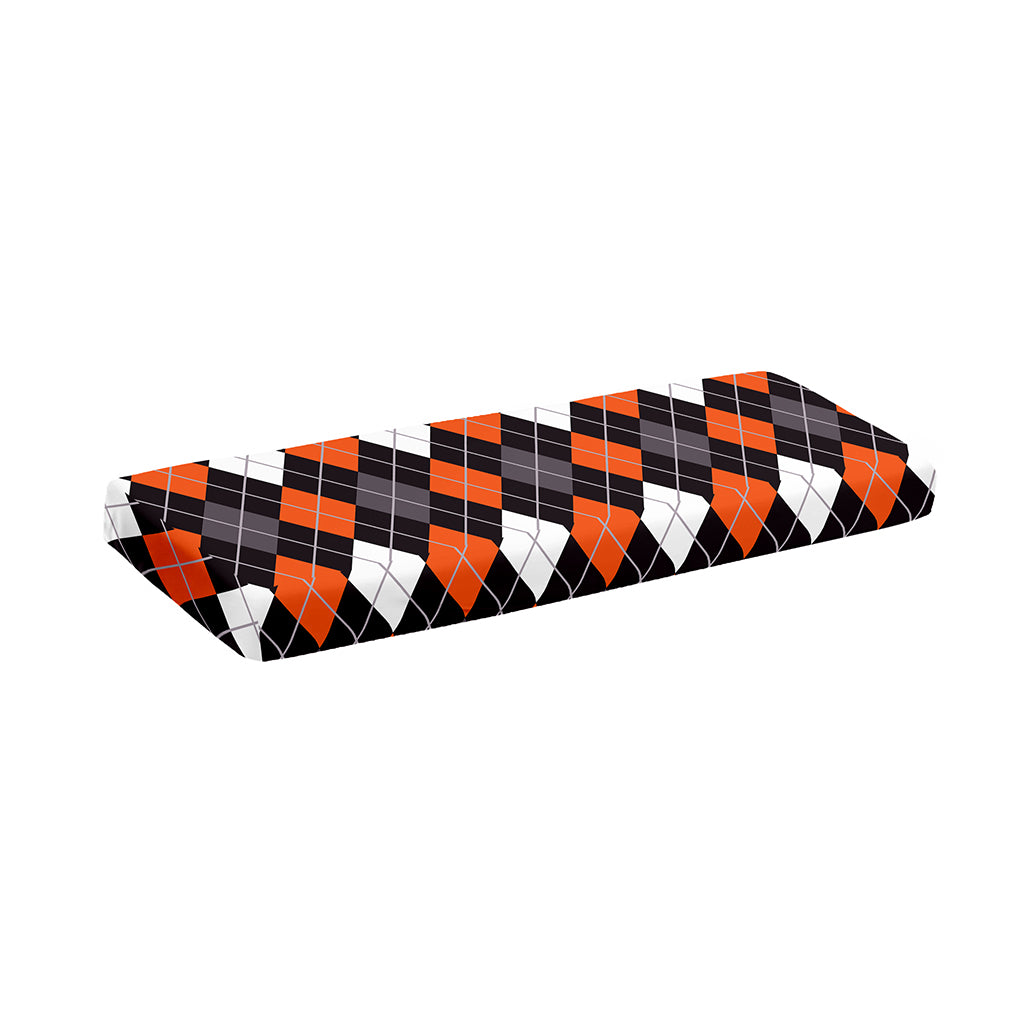 Halloween Argyle Pattern Print Piano Keyboard Cover