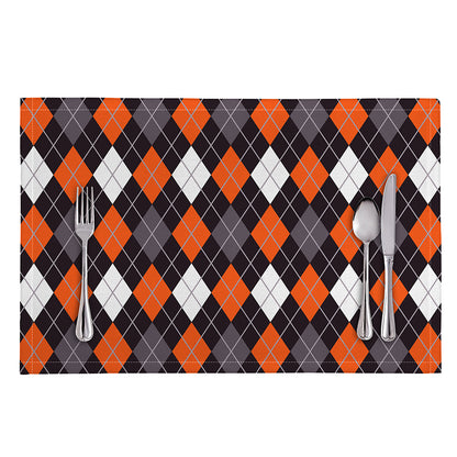 Halloween Argyle Pattern Print Placemat