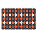 Halloween Argyle Pattern Print Polyester Doormat