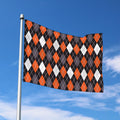 Halloween Argyle Pattern Print Polyester Flag