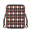 Halloween Argyle Pattern Print Rectangular Crossbody Bag