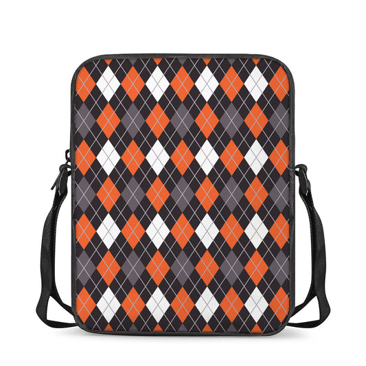 Halloween Argyle Pattern Print Rectangular Crossbody Bag