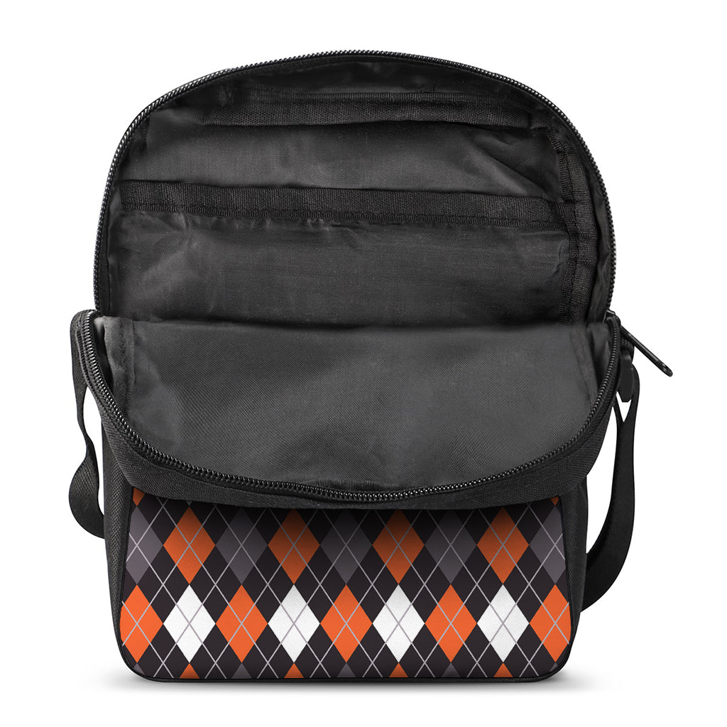 Halloween Argyle Pattern Print Rectangular Crossbody Bag