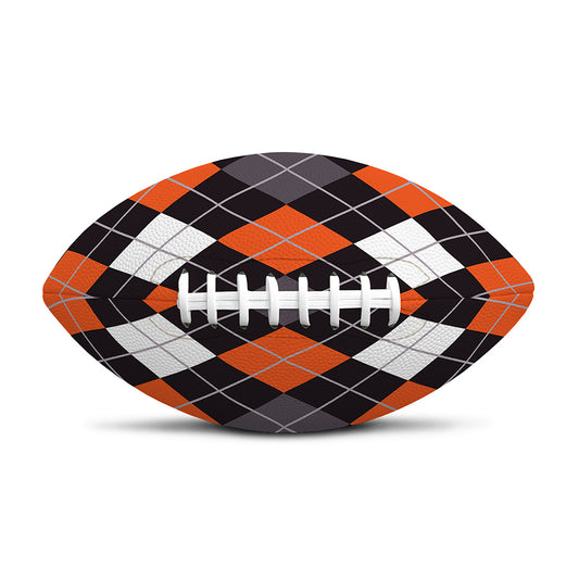 Halloween Argyle Pattern Print Rugby Ball