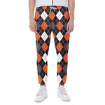 Halloween Argyle Pattern Print Scuba Joggers