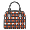 Halloween Argyle Pattern Print Shoulder Handbag