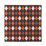 Halloween Argyle Pattern Print Silk Bandana