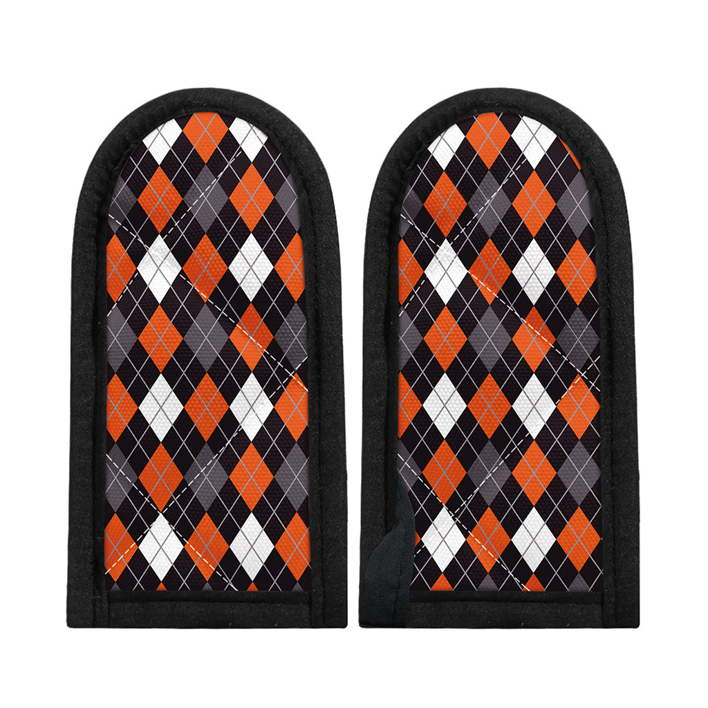 Halloween Argyle Pattern Print Skillet Handle Cover