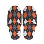 Halloween Argyle Pattern Print Slippers