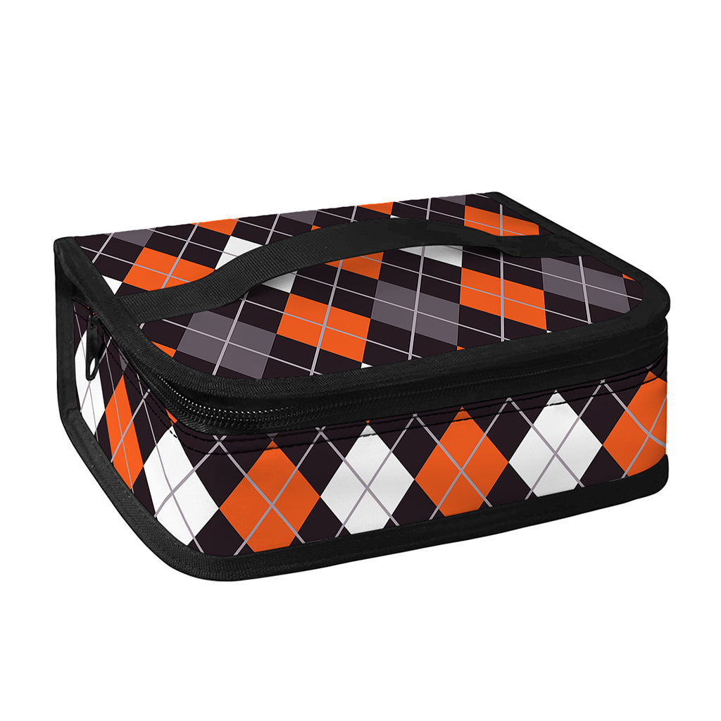 Halloween Argyle Pattern Print Small Lunch Bag