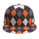 Halloween Argyle Pattern Print Snapback Cap