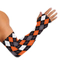 Halloween Argyle Pattern Print Sun Protection Arm Sleeves