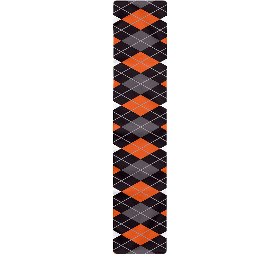 Halloween Argyle Pattern Print Table Runner