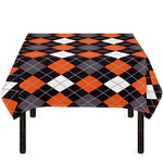Halloween Argyle Pattern Print Tablecloth